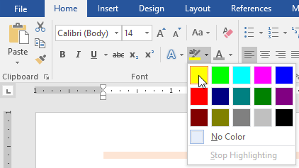 custom highlight colors in word