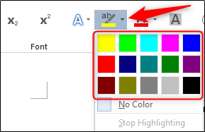 custom highlight colors in word